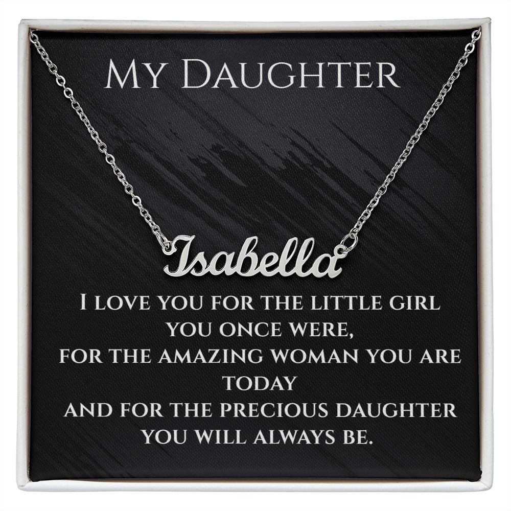 Imagine your daughter's reaction at Xmas if she received this beautiful Engraved Necklace - Bon-ito