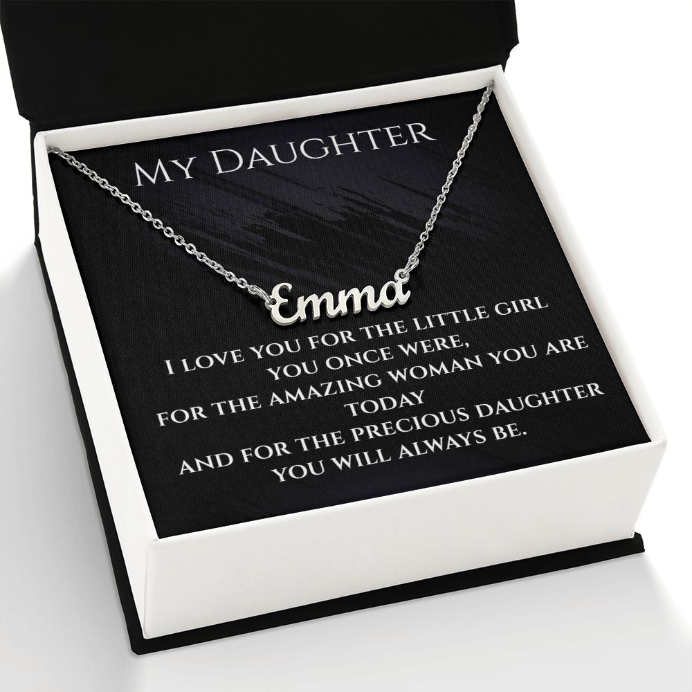 Imagine your daughter's reaction at Xmas if she received this beautiful Engraved Necklace - Bon-ito