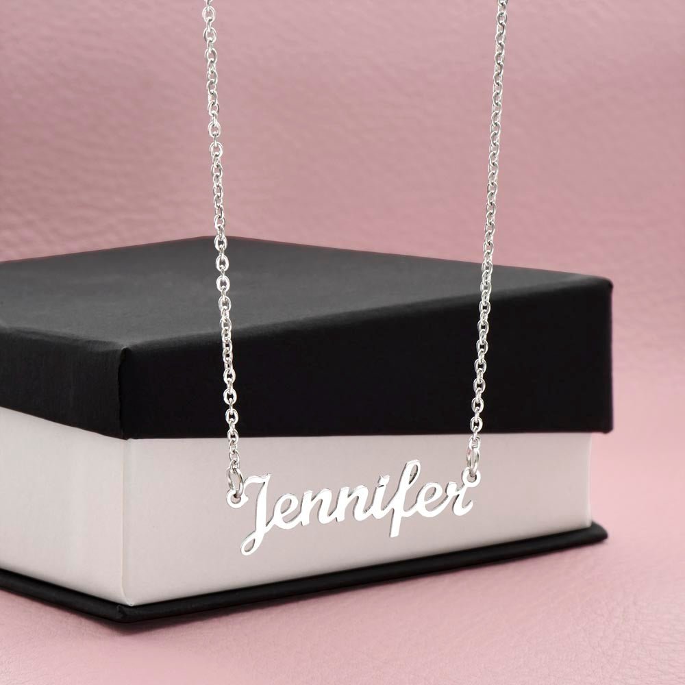 Imagine your daughter's reaction at Xmas if she received this Beautiful Necklace with her own name engraved on it - Bon-ito